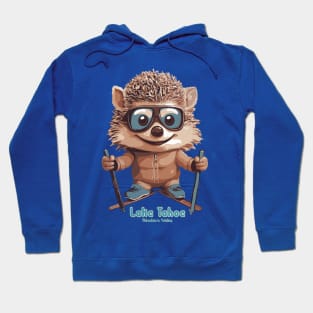 Cute Hedgehog Lake Tahoe Ski Hoodie